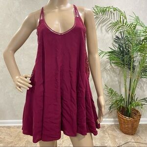 Solemio Lace Trim Tank Top - Super‎ Flared Crochet - Women’s S
